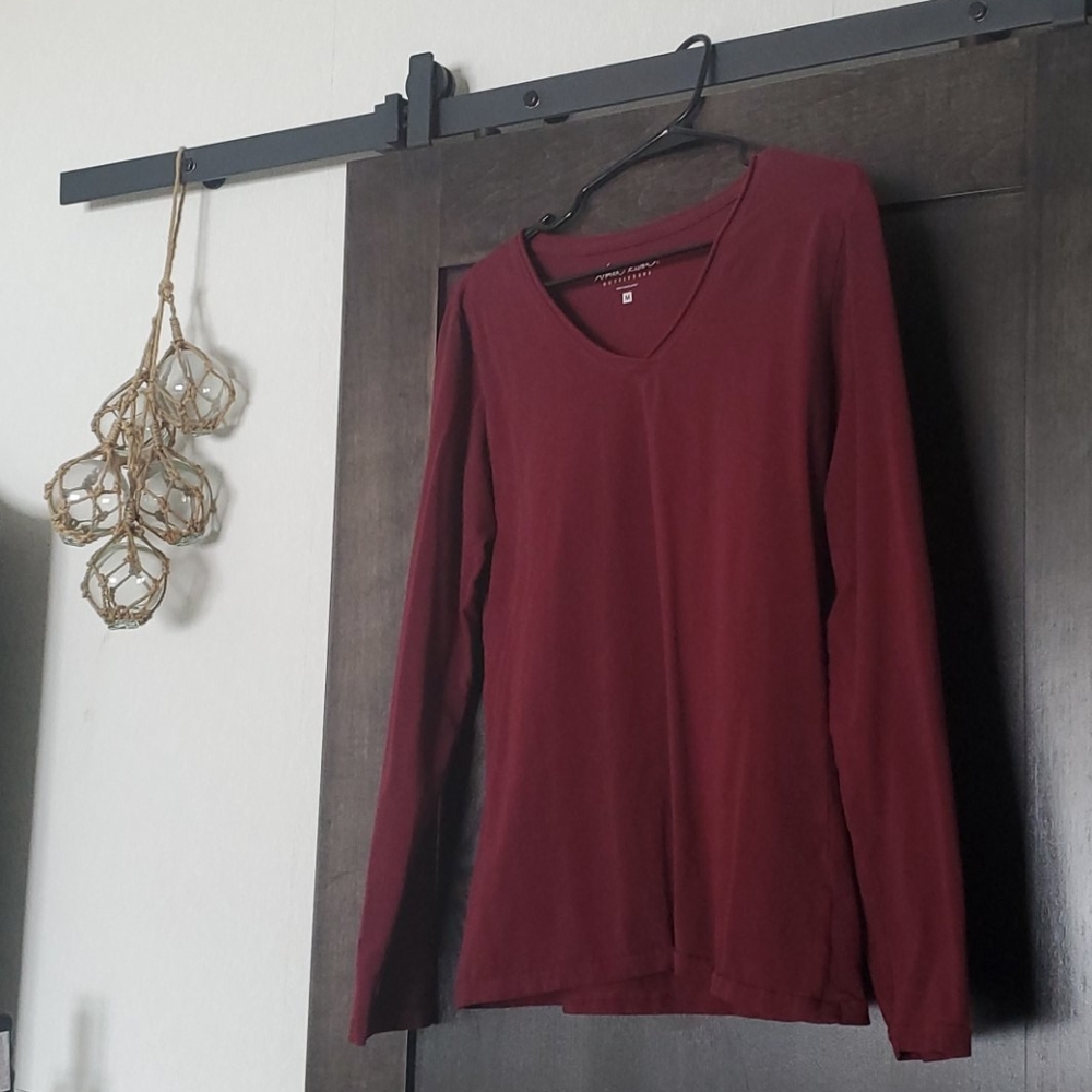 Burgundy North River Outfitters Long Sleeve Shirt